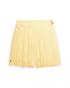 Юбка-шорты с плиссировкой и запахом Big Girls Pleated Oxford Faux-Wrap Skort, желтый Polo ralph lauren