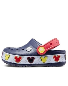 Кроссовки crocband mickey fun lab lights clogs 'navy red', синий Crocs