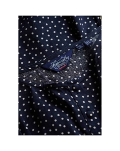 Платье Print Button sleeveless midi, синий Superdry