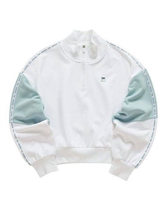 Свитер fila sports contrasting colors stand collar pullover half zipper hoodie white, белый Fila fusion