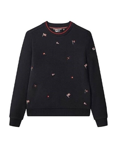 Свитер printing small pattern sports pullover hoodie blue, синий Fila