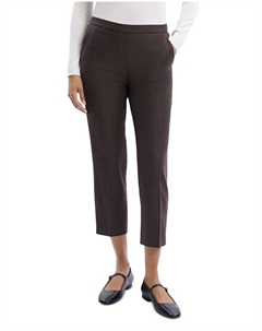 Стильные фланелевые брюки Treeca на резинке, коричневый Theory