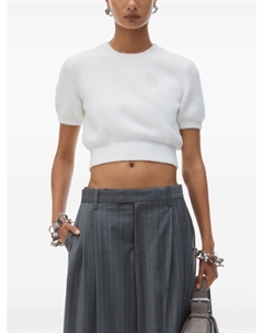 Футболка с вышитым логотипом, белый Alexander wang