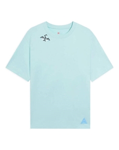 Футболка с геометрическим рисунком, голубой Li-ning