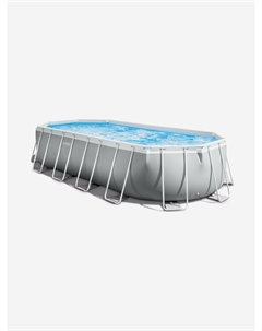 Каркасный бассейн 26798 Oval Prism Frame Pool (610х305х122см), Серый Intex