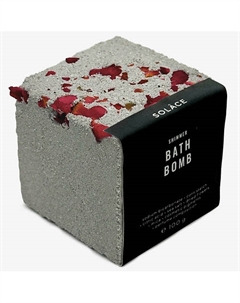 Бомбочка для ванны "Хлопок" с морской солью, шиммером и сухоцветами Solace