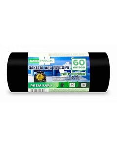 "PREMIUM+" Мешки для мусора, 60 литров 20 Mirpack