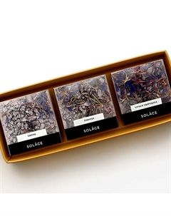 Набор мерцающей соли для ванны (3 шт) с шиммером и сухоцветами 450 Solace