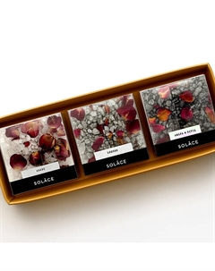 Набор мерцающей соли для ванны (3 шт) с шиммером и сухоцветами 450 Solace