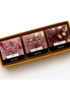 Набор мерцающей соли для ванны (3 шт) с шиммером и сухоцветами 450 Solace