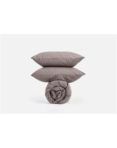 Комплект постельного белья Melange Brownie, двуспальный 2-спальный мл Morфeus