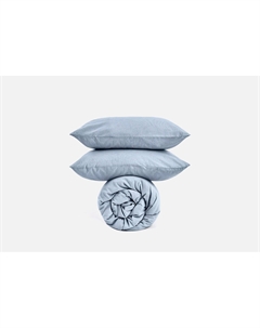 Комплект постельного белья Melange Blue-gray, двуспальный 2-спальный мл Morфeus