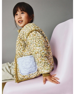 Стеганая куртка с патчем для девочек Sela