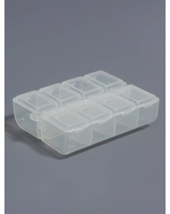 Органайзер для хранения мелочей, с подвесом, 8 ячеек, 8×6×2 см, прозрачный Арт узор