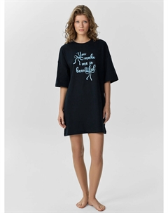 Туника женская черная с надписью Mark formelle