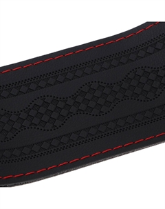 Оплетка на руль, 38 см, искусственная кожа, узор, красная нить Torso