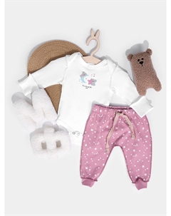 Комплект детский с принтом: боди и ползунки Mark formelle