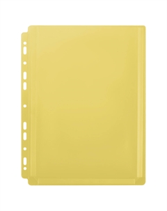 Файл - вкладыш top, а4,180 мкм, пвх, с расширением, матовый, вертикальный, 5 штук, желтый лимон Calligrata