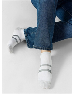 Носки мужские белые с полосками Mark formelle