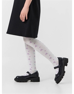 Колготки детские белые с цветочным узором Mark formelle