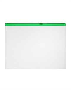 Набор папка-конверт на молнии формат а5, 120 мкр, 4 штуки, 4 цвета, прозрачная, молния 24 х 17см Calligrata