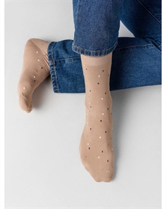 Носки мужские коричневые с узором в виде прямоугольников Mark formelle