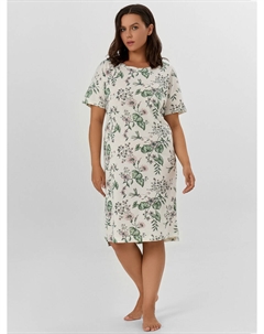 Сорочка ночная женская кремовая с цветочным принтом Mark formelle