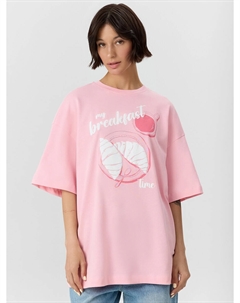 Футболка женская розовая с надписью Mark formelle