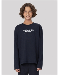 Лонгслив для мальчиков синий с надписью Mark formelle