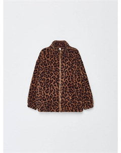 Флисовая толстовка с леопардовым принтом для девочек Sela