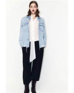 Рубашка oversize джинсовая рваная Befree