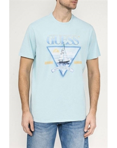 Футболка хлопковая с принтом Guess