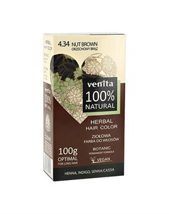 Краска для волос NATURAL 4 34 nut brown травяная 100 г Venita