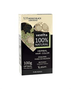 Краска для волос NATURAL 1 11 indigo black травяная 100 г Venita