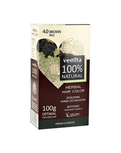 Краска для волос NATURAL 4 0 brown травяная 100 г Venita