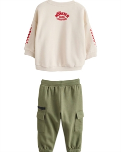 Спортивный костюм, цвет Ecru/Olive Next