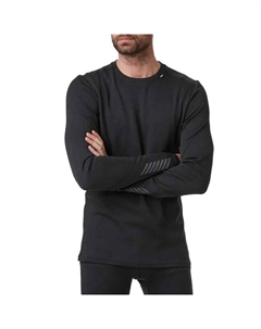Базовый топ Lifa Merino Midweight Crew Base Layer, черный Helly hansen