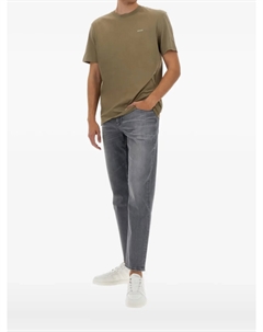 Футболка с круглым вырезом и логотипом, коричневый Hugo