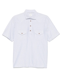 Рубашка поло в полоску, синий Eleventy