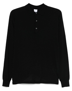 Шерстяная рубашка поло, черный Aspesi