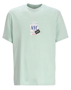 Футболка из хлопка с логотипом, зеленый Hugo