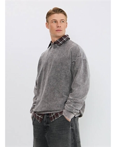 Свитшот из фактурной ткани, Серый Ostin