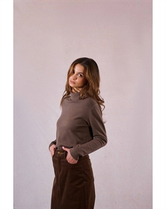 Пуловер с высокой горловиной на пуговице зеленый Molly bracken