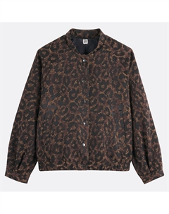 Короткий бомбер крой оверсайз жаккард с леопардовым принтом другие La redoute collections