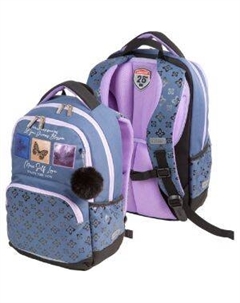 Рюкзак школьный Fit26 Fashion, 39x26.5x15.5 см, 18 л, 2 отделения на молнии Devente