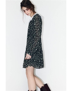 Платье мини с белым воротничком и оборками Befree