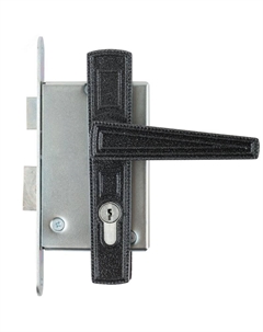 Замок врезной с ручками ЗВ4-3.01 67001, серебро Зенит