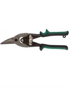 Ножницы по металлу "Оптима" 41458, усиленные, прорезиненные ручки, правые 250 мм Курс