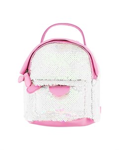 Рюкзак белые пайетки Lady pink