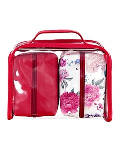 Косметичка квадратная MUST HAVE LIMITED Flowers 3 шт Lady pink